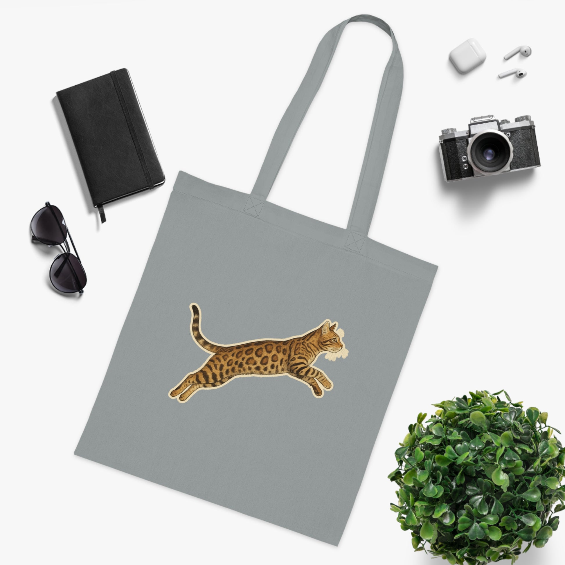 Bengal Cat Cotton Tote Bag