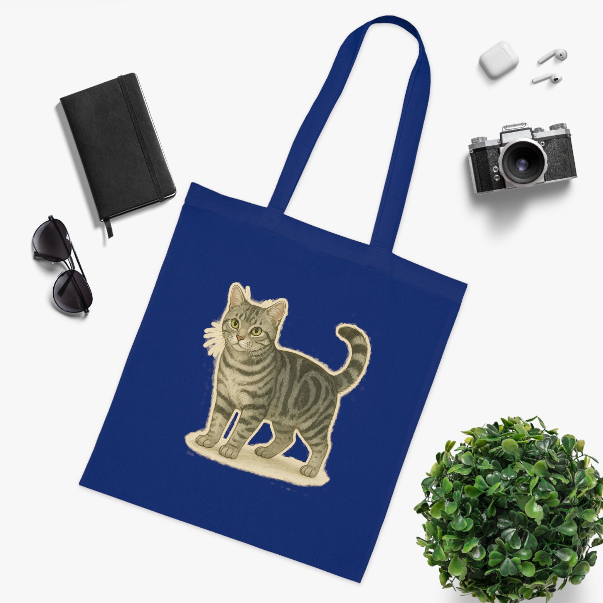 American Shorthair Cat Cotton Tote Bag