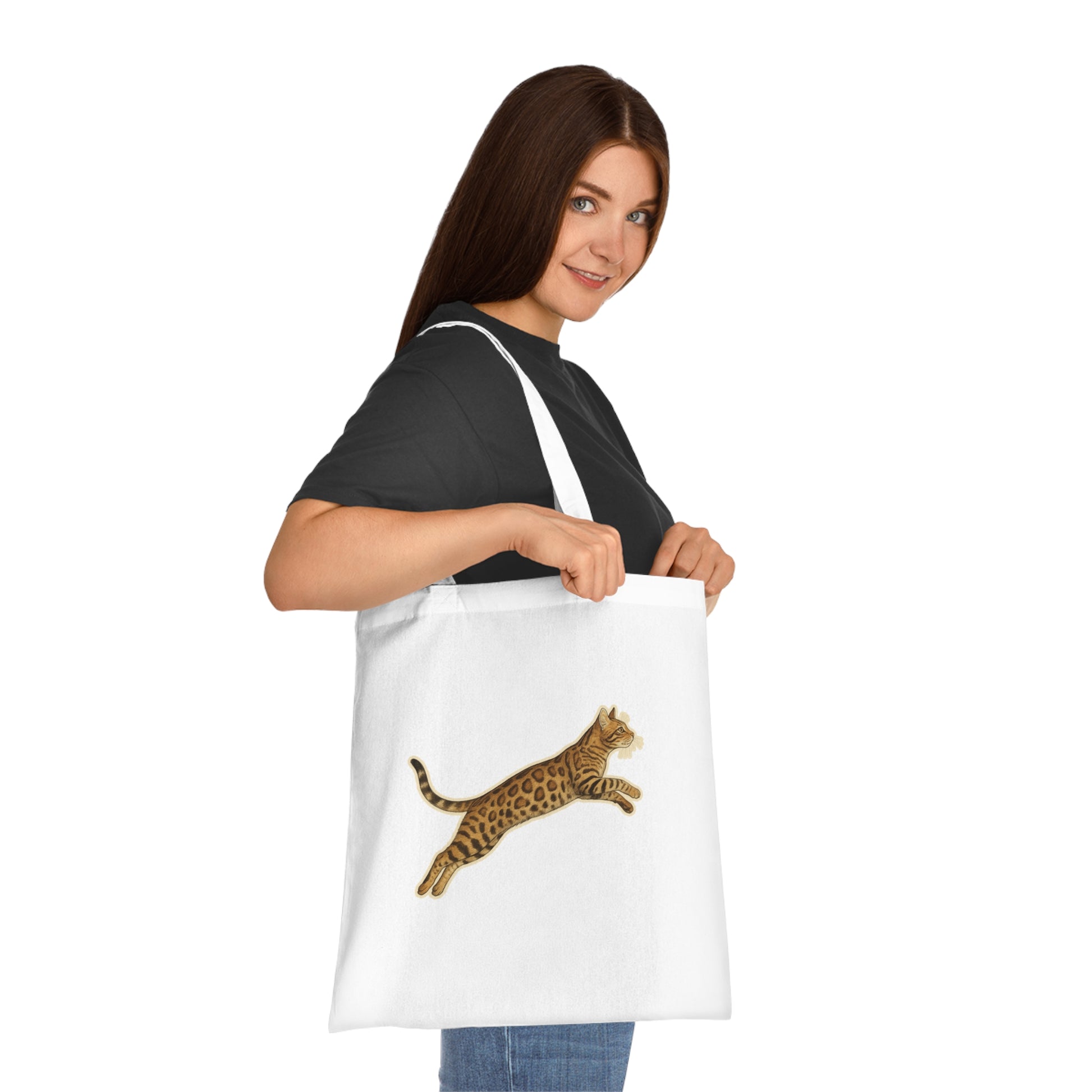 Bengal Cat Cotton Tote Bag