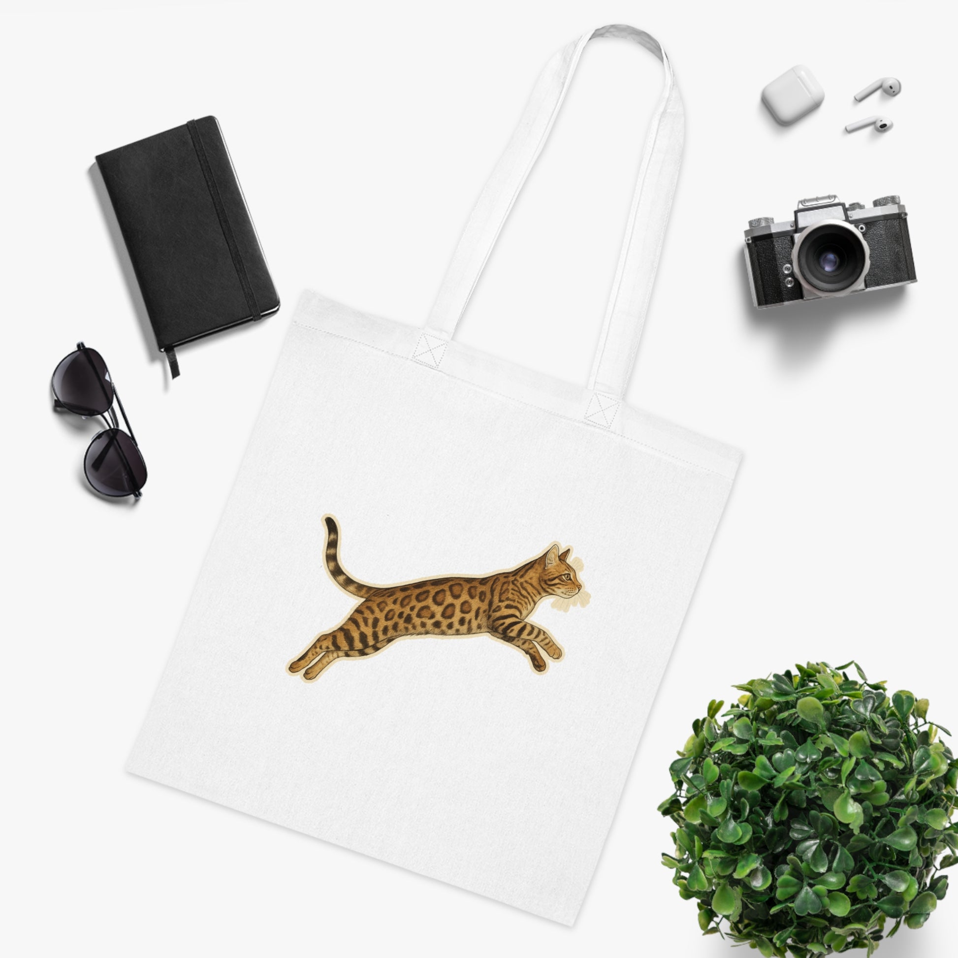 Bengal Cat Cotton Tote Bag