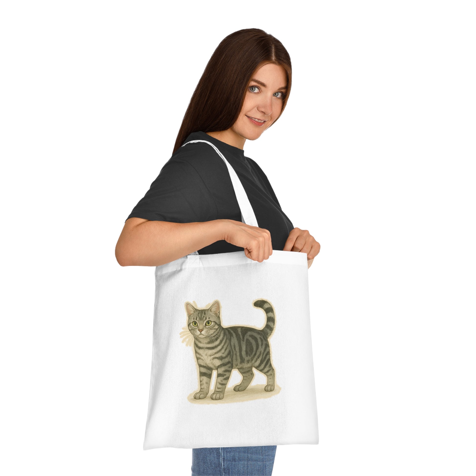 American Shorthair Cat Cotton Tote Bag