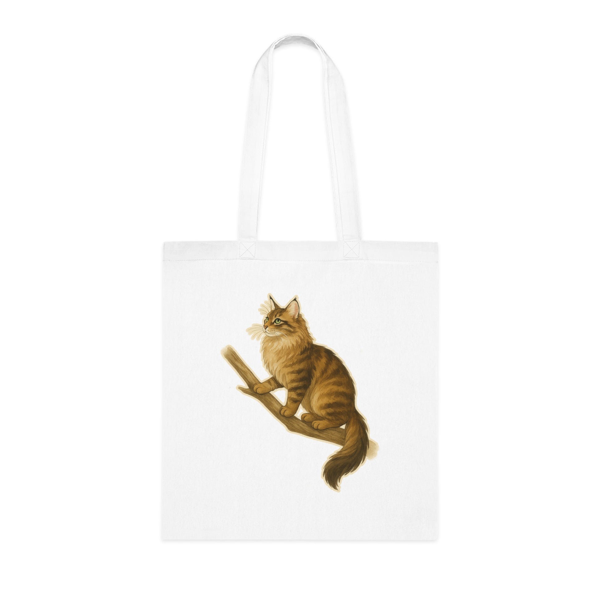 Norwegian Forest Cat Cotton Tote Bag