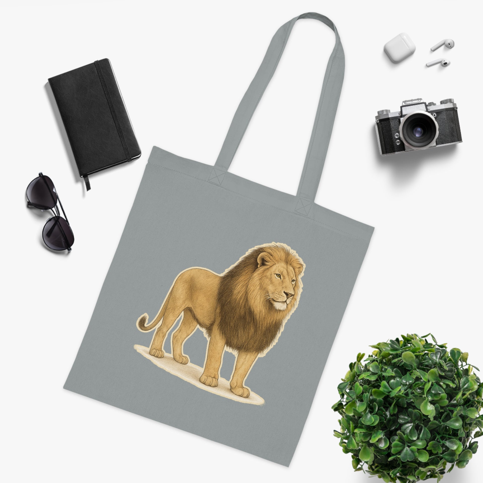 Lion Cotton Tote Bag