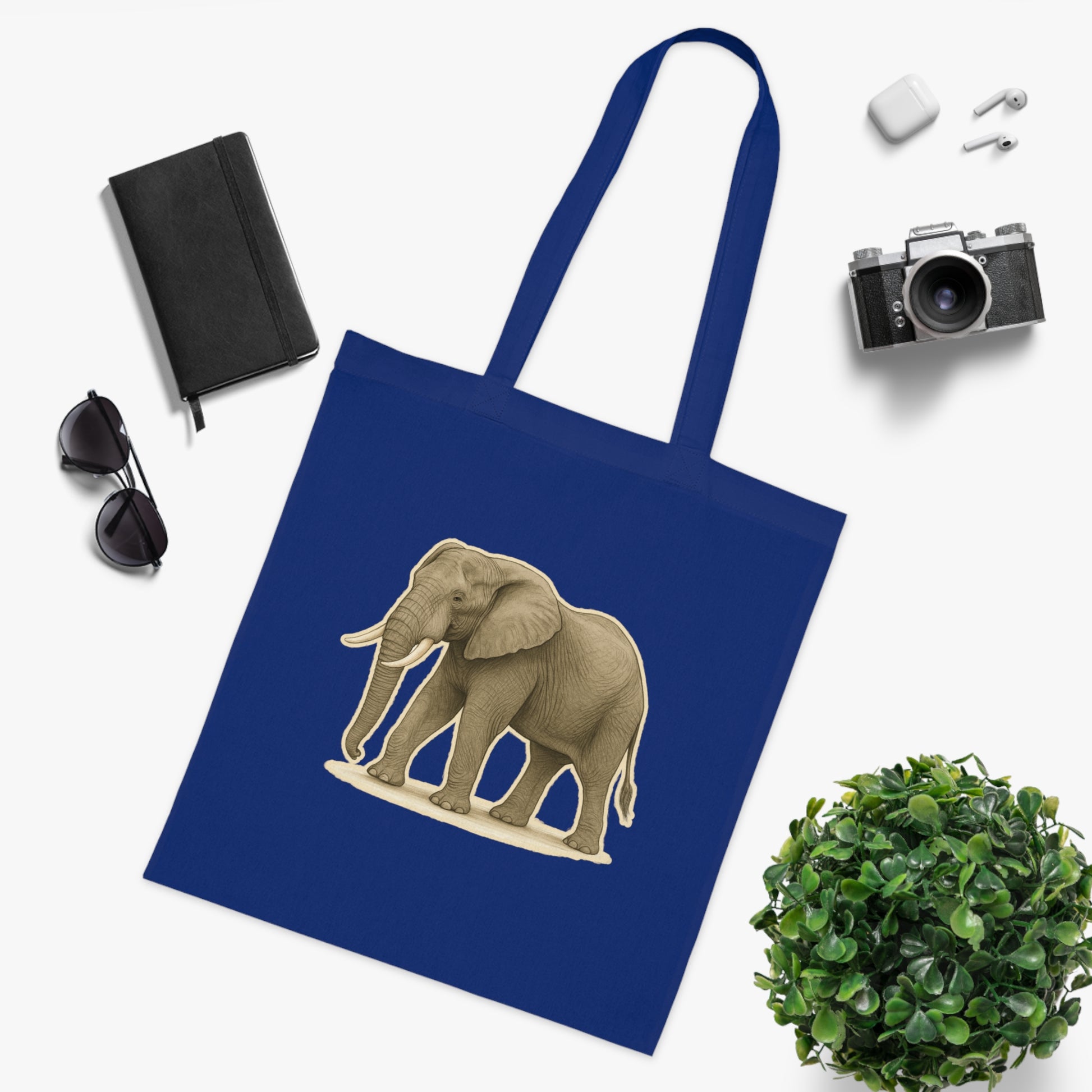 Elephant Cotton Tote Bag