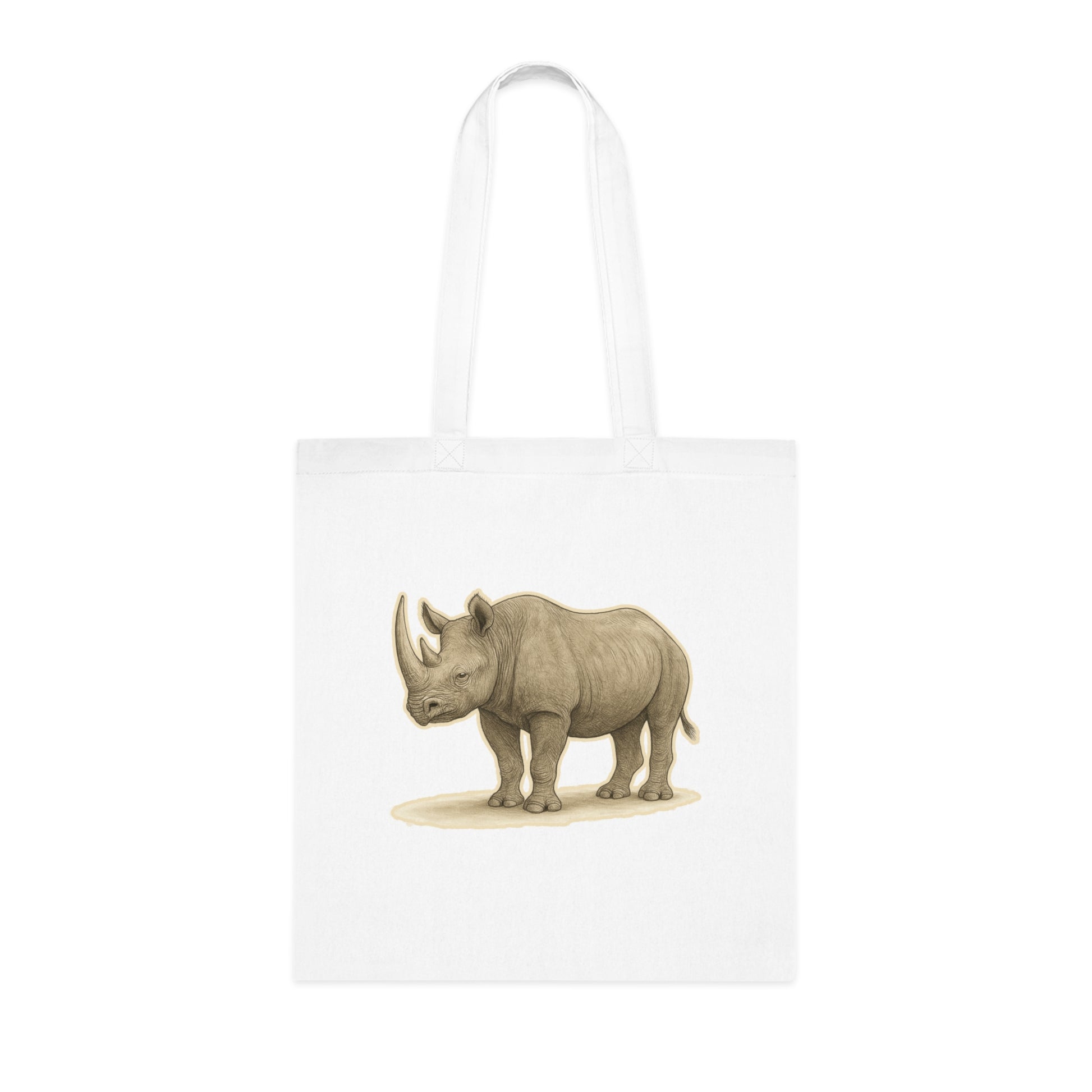 Black Rhino Cotton Tote Bag