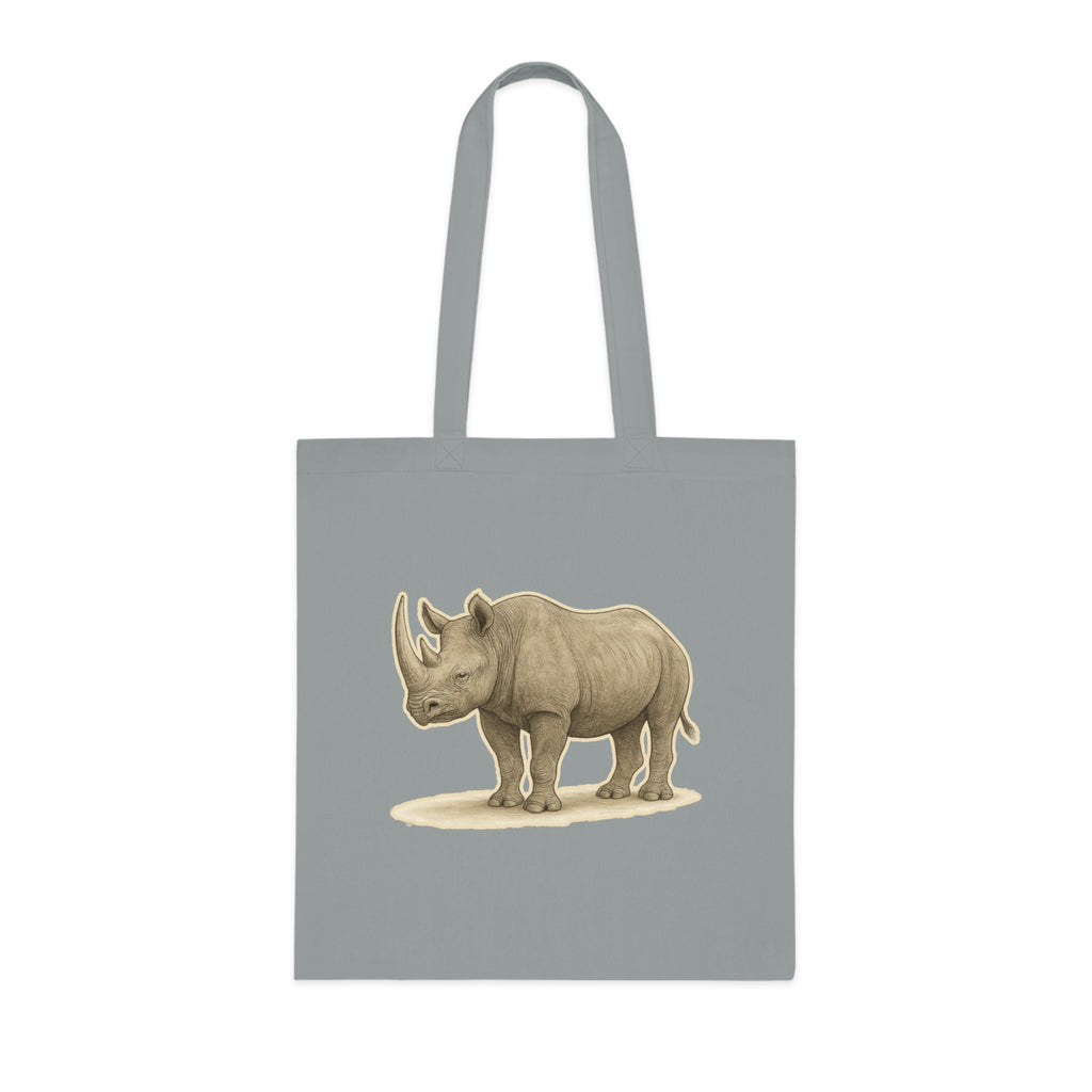 Black Rhino Cotton Tote Bag