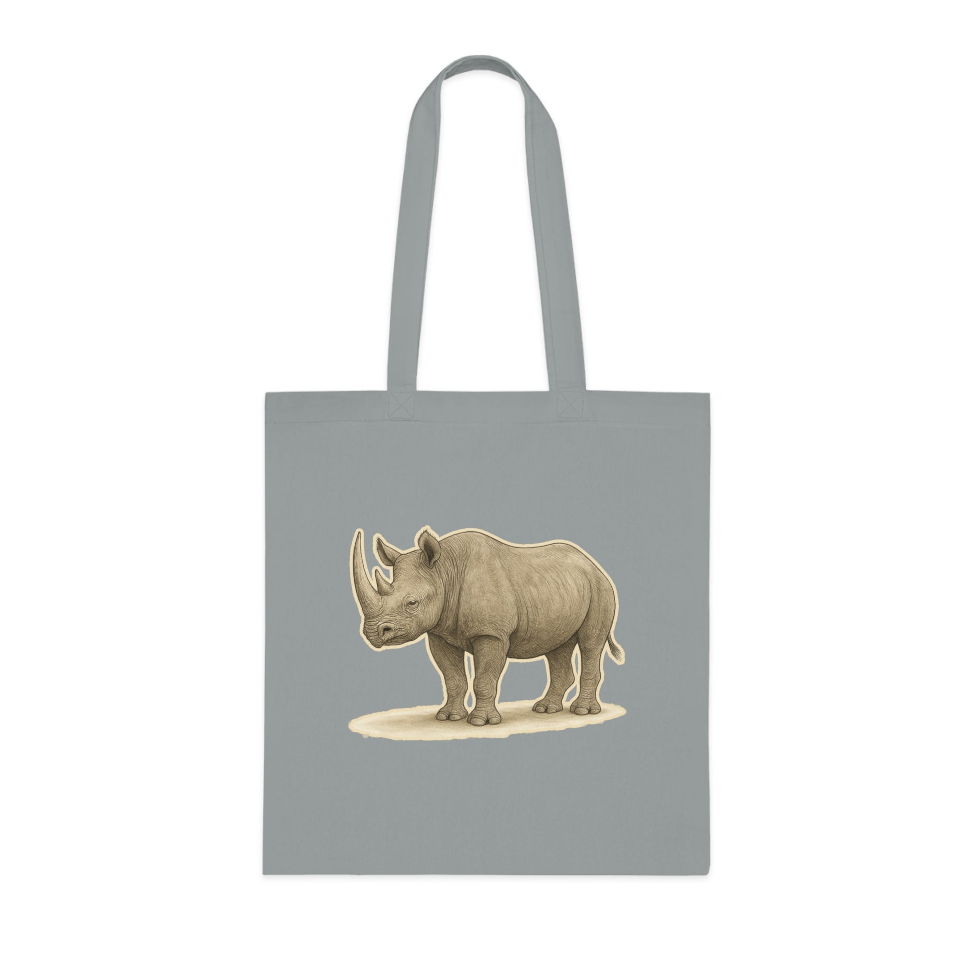 Black Rhino Cotton Tote Bag