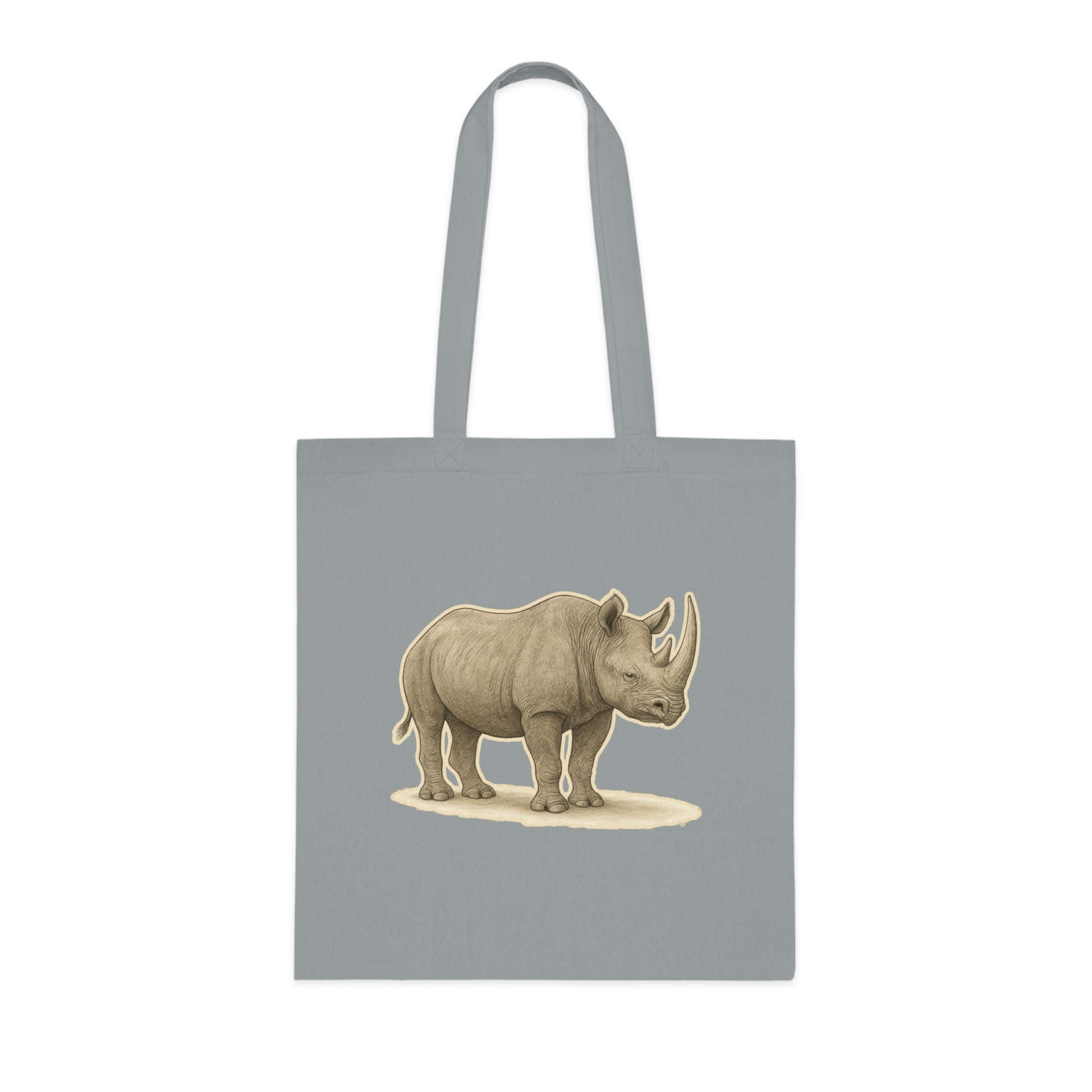 Black Rhino Cotton Tote Bag