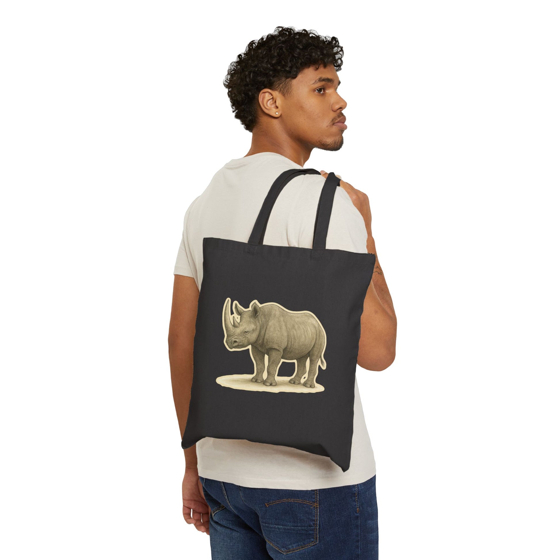 Black Rhino Tote Bag