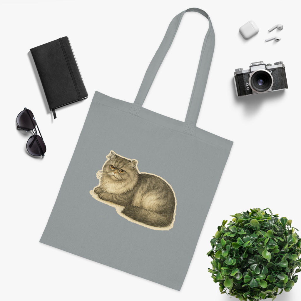 Persian Cat Cotton Tote Bag