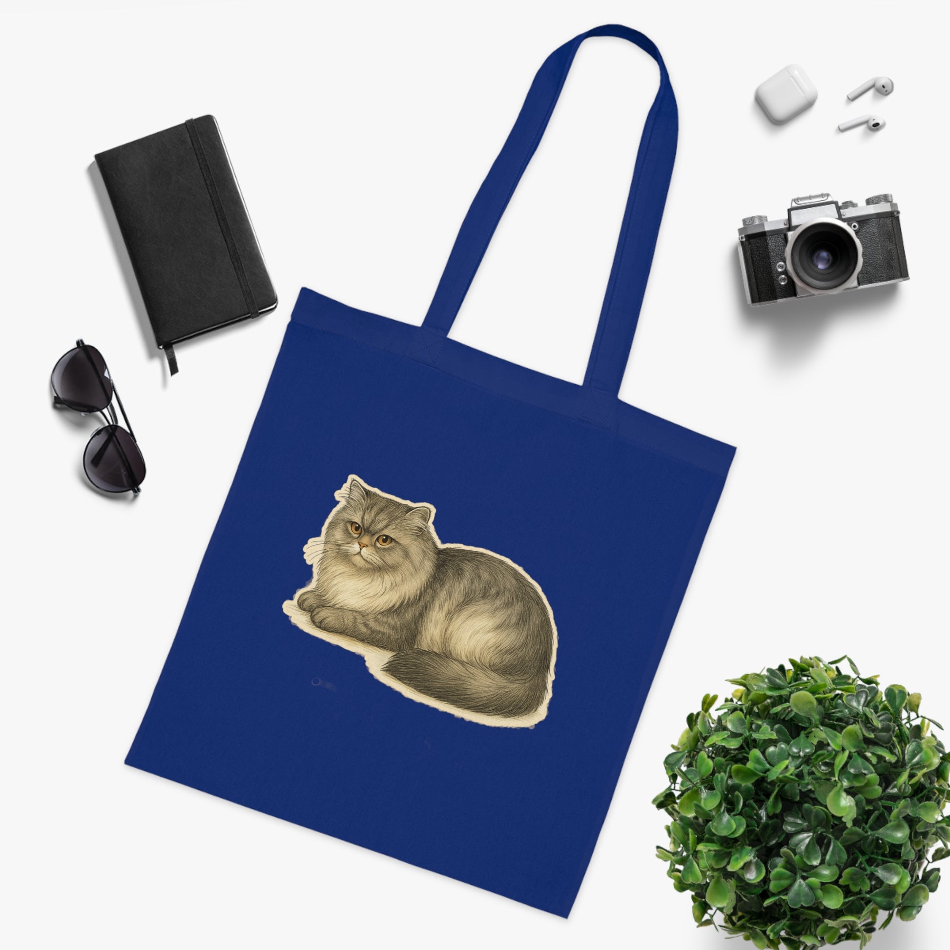 Persian Cat Cotton Tote Bag