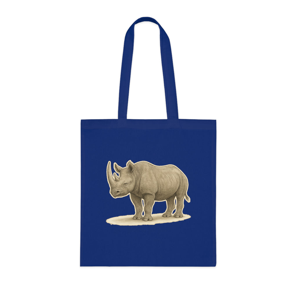 Black Rhino Cotton Tote Bag