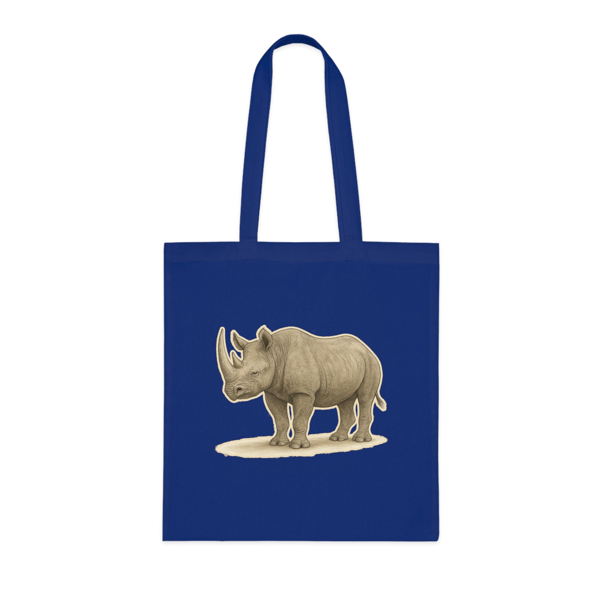 Black Rhino Cotton Tote Bag