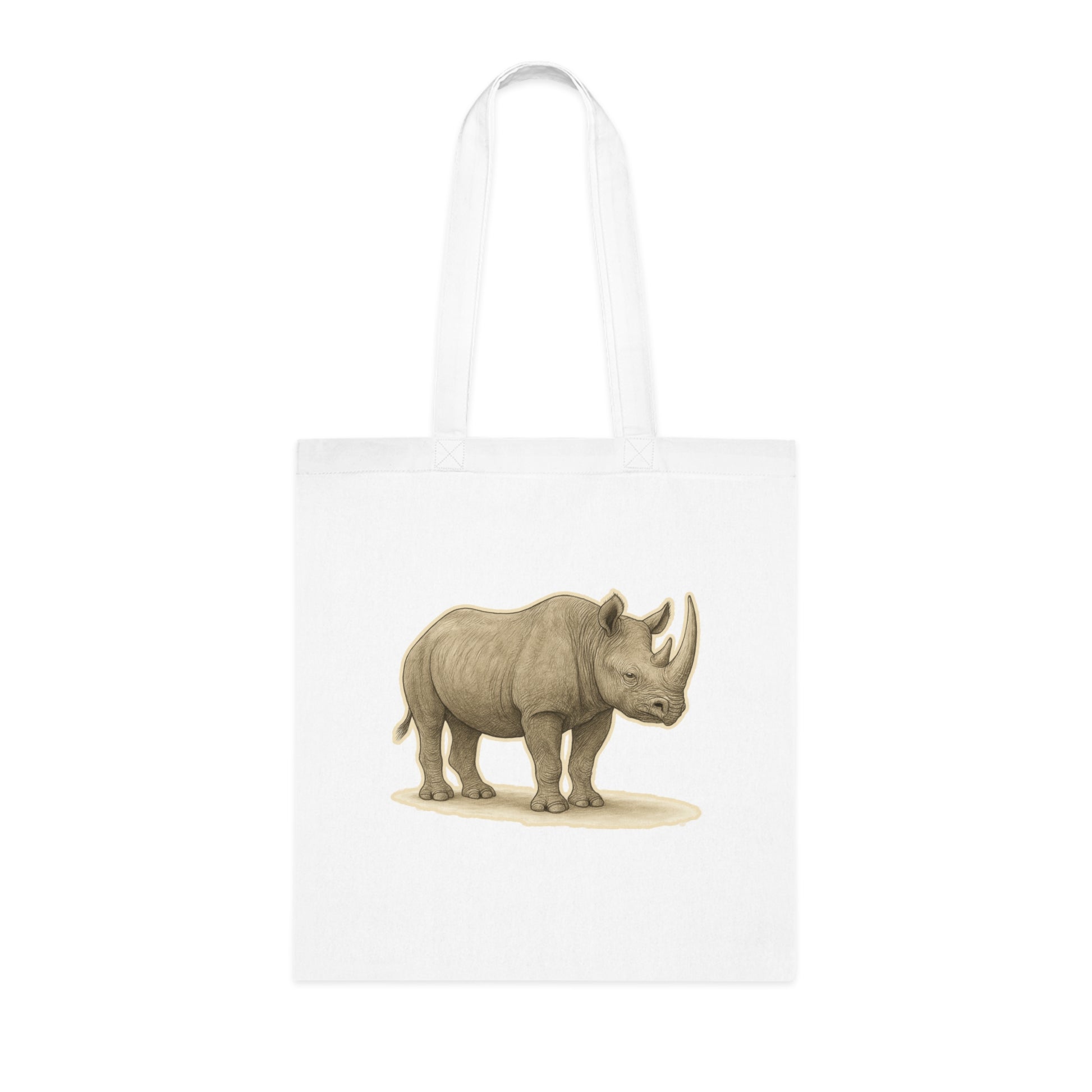 Black Rhino Cotton Tote Bag