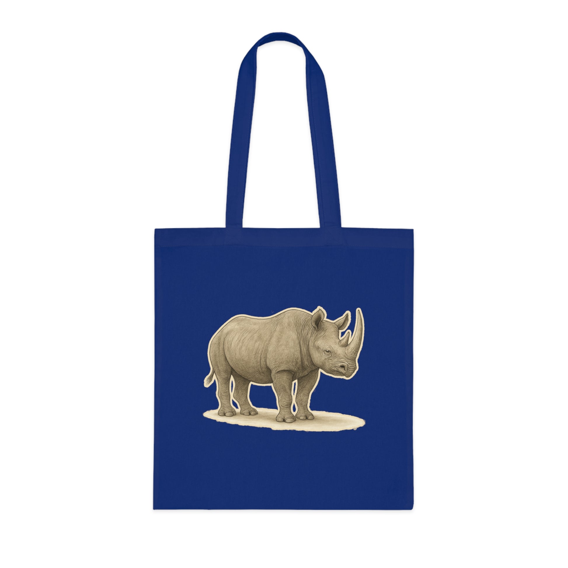 Black Rhino Cotton Tote Bag