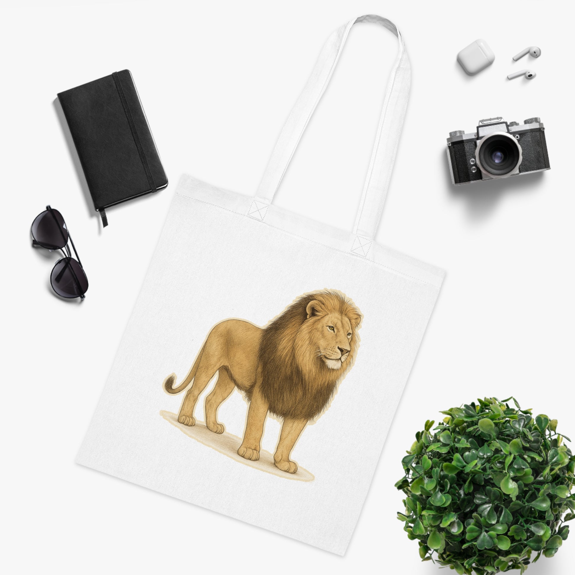 Lion Cotton Tote Bag