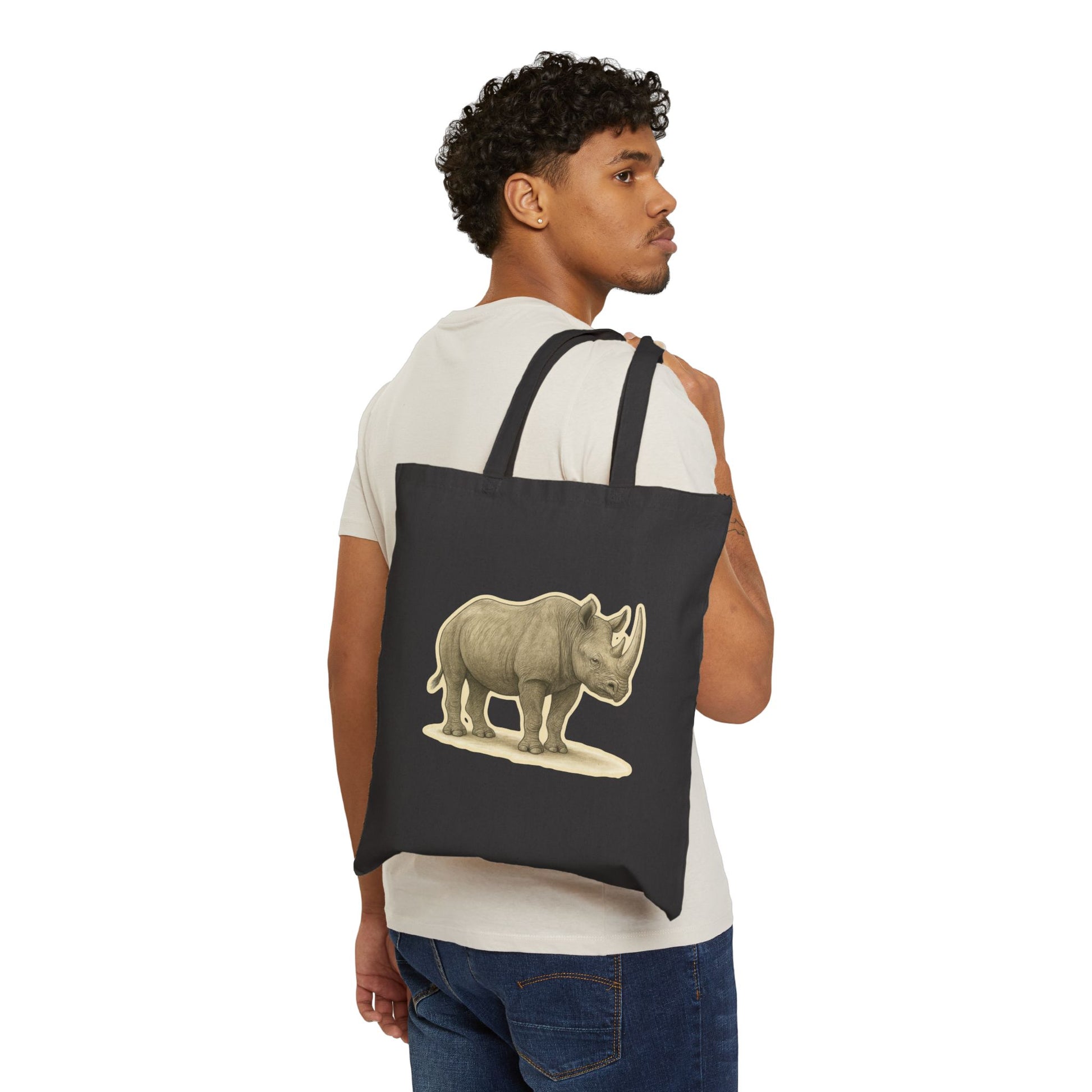 Black Rhino Tote Bag