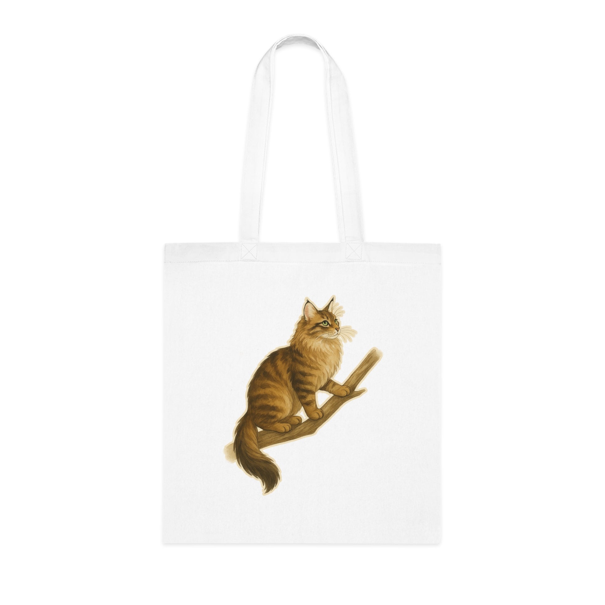 Norwegian Forest Cat Cotton Tote Bag