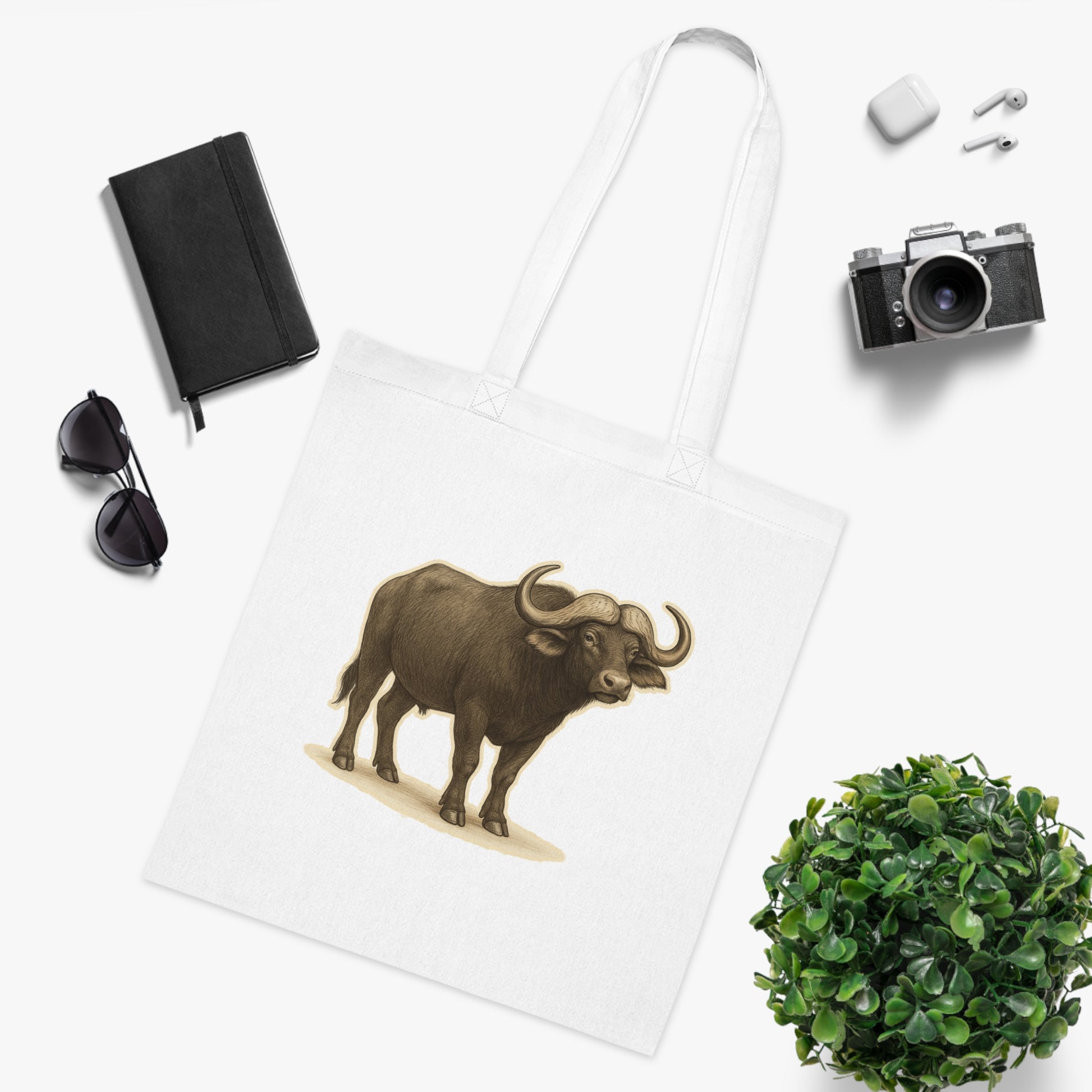 Cape Buffalo Cotton Tote Bag